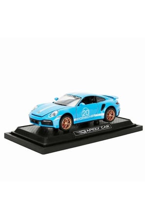 1:32 Sesli ve Işıklı Porsche 911 Turbo S DieCast Model Araba ve Tamir Atölyesi Seti