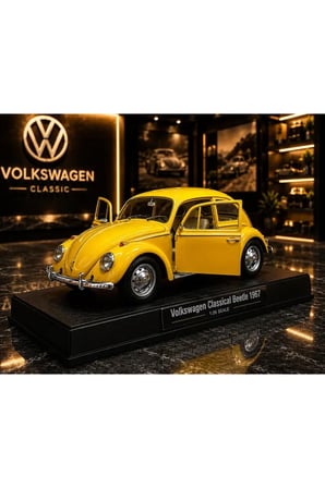 VOLKWAGEN Classical Beetle 1967 Model Diecast Araba VOS VOS Model Araba Özel Standlı