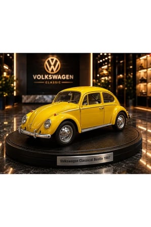 VOLKWAGEN Classical Beetle 1967 Model Diecast Araba VOS VOS Model Araba Özel Standlı