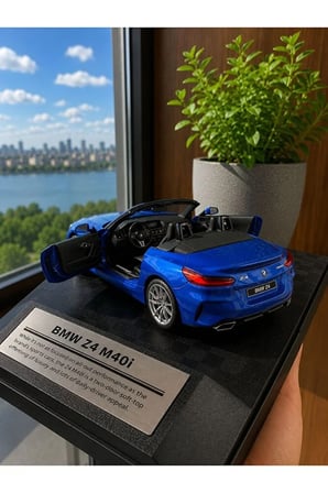 BMW Z4 M40İ Diecast Model Araba 1:26 Ölçek Kutulu Özel Standlı BMW Z4 Diecast Araba