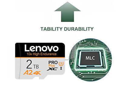 Lenovo 2TB SD Hafıza Kartı  Ultra Hızlı Transfer Micro TF Cartao De Memoria Telefon PC İçin