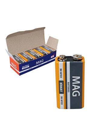 MG-9 Çinko Karbon 9 Volt Pil (10'Lu Paket)
