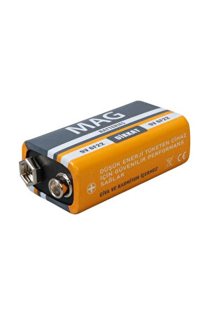 MG-9 Çinko Karbon 9 Volt Pil (10'Lu Paket)