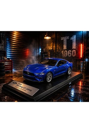 1:26 Ölçek Ford Mustang GT 2018 Diecast Model Araba Ford Mustang Kapıları Açılır Özel Standlı