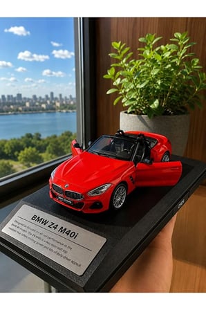 BMW Z4 M40İ Diecast Model Araba Kutulu Özel Standlı 1:26 Ölçek BMW Z4 Diecast Model Araba