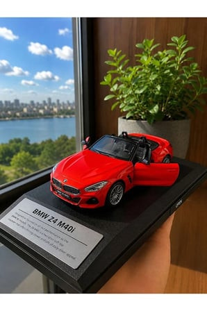 BMW Z4 M40İ Diecast Model Araba Kutulu Özel Standlı 1:26 Ölçek BMW Z4 Diecast Model Araba