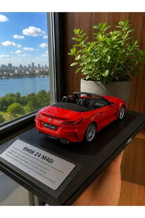 BMW Z4 M40İ Diecast Model Araba Kutulu Özel Standlı 1:26 Ölçek BMW Z4 Diecast Model Araba