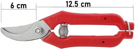 Göcen Narenciye Üzüm Bağ Budama Makası Eğri Uçlu 18.5 Cm KIRMIZI