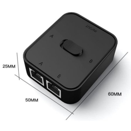 4641 2 Port RJ45 Ethernet Switch Çevirici Çoklayıcı