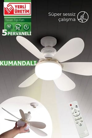 Uzaktan Kumandalı Yer Tavan Duvar Vantilatörü Led Işıklı Süper Sessiz Çalışan Serinleten Pervane Fanı Çok Fonksiyonlu Led Işıklı Uzaktan Kumanda ile Hız Işık Ayarlı Salon Yatak Odası Ofis Vantilatörü