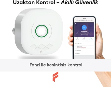 fonri Akıllı Pratik Alarm Seti; Akıllı Alarm, 3x Akıllı Kapı Pencere ve 1x Akıllı Hareket Sensörü, Kumanda, Yüksek Sesli, 2 Yıl Garanti, Uzaktan Kontrol