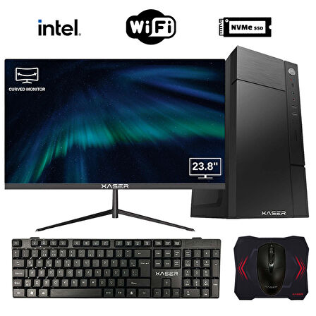 Xaser GX55 i5 4570 16GB Ram 256GB M.2 NVMe SSD 23.8" Monitör Masaüstü Ofis Bilgisayarı