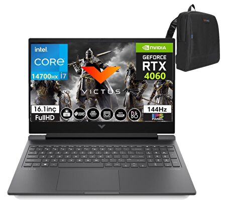 Hp Victus 16-W1067NT Intel Core I7-14700HX 64GB Ddr5 2tb SSD 8gb/ RTX4060 WINDOWS11PRO 16.1" 144 Hz Fhd IPS Taşınabilir Bilgisayar 9J269EAW55+WEBLEGELSINÇANTA