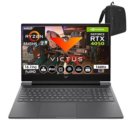 Hp Victus W16-S1026NT Amd Ryzen R7-8845HS 48GB Ddr5 4tb SSD 6GB/RTX4050 WINDOWS11HOME 16.1" 144 Hz Fhd IPS Taşınabilir Bilgisayar VİCTUS9Z796EAH13+WEBLEGELSINÇANTA