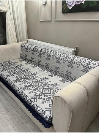 KOLTUK ÖRTÜSÜ SÜNGERLİ KAYMAZ Mavi 170 x 210