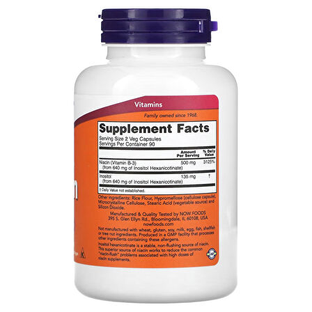 Niacin 250 mg 180 Kapsül