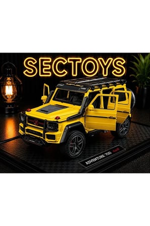 Mercedes-Benz G63 AMG Brabus Diecast Model Araba 1:24 Ölçek Mercedes G63 JİP Sarı