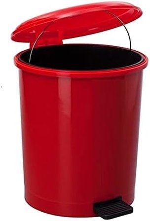 Pedallı Çift Kovalı Çöp Kovası 40 Litre Kırmızı - Isıya Dayanıklı – Kırmızı