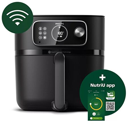 Airfryer Yeni Nesil Geniş Hazneli Yağsız Hava Fritözü XXL Wi-Fi Connected