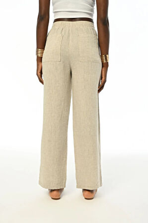 KADIN RAHAT KALIP BOL PAÇA NATUR PANTOLON