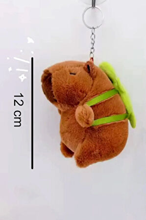 Kapibara Seçimli peluş capybara anahtarlık(1adet]çilek şapkalı kaplumbağa  hediyelik çanta süsü