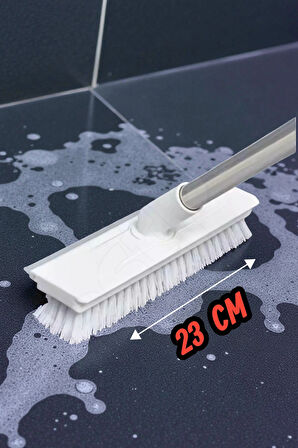 360° Döner Başlıklı Temizlik Fırçası Sert Uçlu Çekpaslı Çok Fonksiyonlu Banyo & Zemin Temizlik Fırça