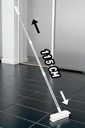 360° Döner Başlıklı Temizlik Fırçası Sert Uçlu Çekpaslı Çok Fonksiyonlu Banyo & Zemin Temizlik Fırça