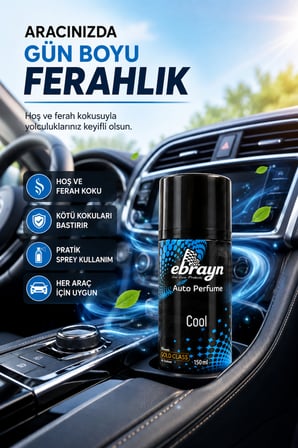 Auto Perfume Cool 150 ml Araç Parfümü Sprey Kalıcı Ferah Koku Oto Hava Ferahlatıcı
