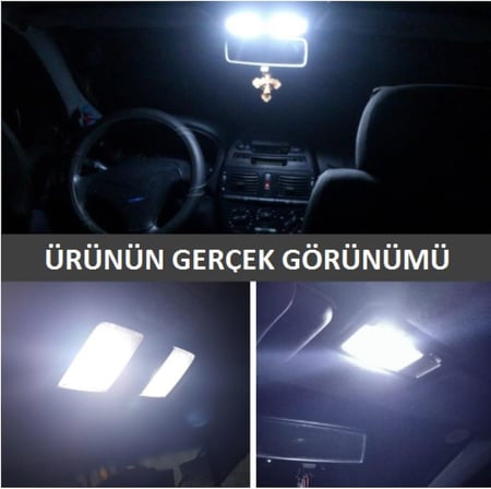 41mm C5W Sofit Led Ampul - Beyaz Plaka ve Tavan Lambası - Canbus Arıza Lambası Yakmaz (2 Adet)
