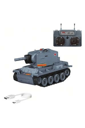 Uzaktan Kumandalı Jarjlı Mini Tank 9 Kanallı Kızıl Ötesi Savaş Özellikli Kumandalı RC Mini Tank
