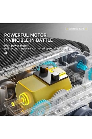 Uzaktan Kumandalı Jarjlı Mini Tank 9 Kanallı Kızıl Ötesi Savaş Özellikli Kumandalı RC Mini Tank