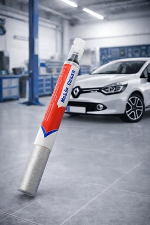 Gri Oto Rötuş Boya Kalemi 5 ml – Metalik Renkli Araç Çizik Kapatıcı