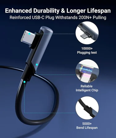 Bağlantı Kablosu 26 FT Sinyal Güçlendiricili Meta/Oculus Quest 3, Quest2/Pro/Pico4 Aksesuarları ve PC/SteamVR ile Uyumlu, Yüksek Hızlı Veri Aktarımı, VR Kulaklık için USB 3.0 - USB C Kablosu