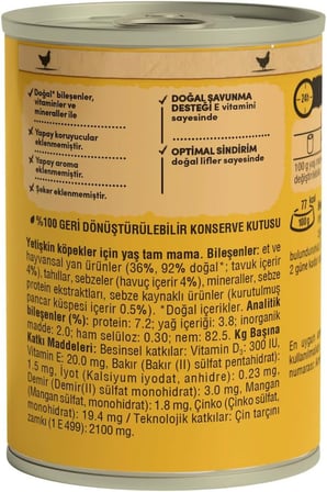 Pedigree Köpekler İçin Tavuklu Konserve Yaş Mama 400 G