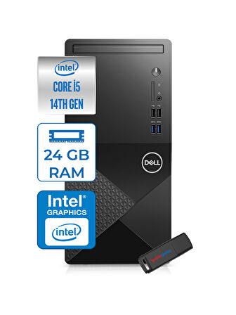 Dell Vostro 3020MT Intel Core I5 14400 24GB 1tb SSD Freedos Masaüstü Bilgisayar ZTN2042VDT3020MTF113+ZETTAUSBBELLEK