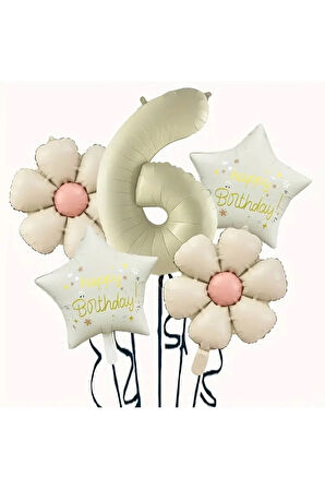 KREM PAPATYA FOLYO BALONLU YAŞ BALON SET