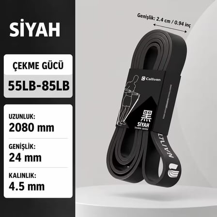 Calliven Premium Direnç Lastiği Seti 4'lü - Kapı Ankrajlı, El Tutacaklı, Ayak Bilek Kayışlı Fitness Bandı 12li set