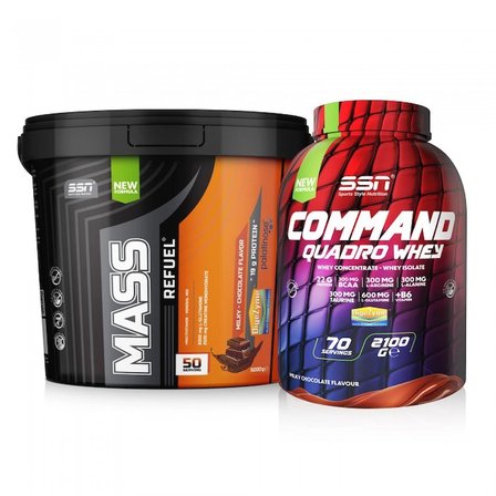 SSN Bulk Power Mass Gainer 5000G Çikolata + SSN Command 2100G Çikolata