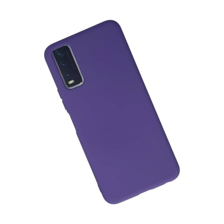 Vivo Y11S Kılıf Nano içi Kadife Silikon - Mor