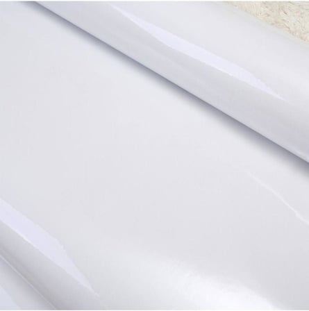 Dolap Kaplama Folyosu Parlak Beyaz Lake Görünüm Kendinden Yapışkanlı 50cm x 5mt G