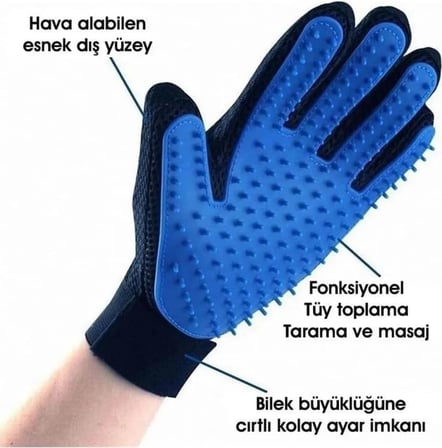ePhase Evcil Hayvan Tüy Toplama Eldiveni Masaj Etkili Kedi Köpek Tarama Eldiveni