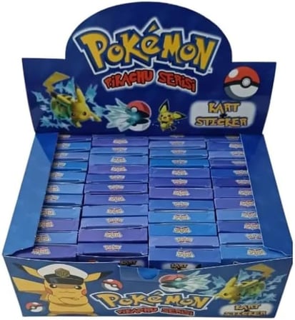 Pokémon Pikachu Serisi Kart Sticker, 48 Kutu Oyun Kart, Koleksiyon Paketi, Çocuklar için