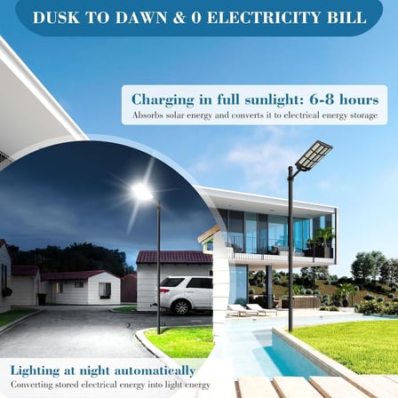 300W Solar Hareket Sensörlü Bahçe Aydınlatması 6 Led Panel Lamba, Güneş Enerjili, Kumandalı 3modlu