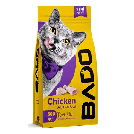 Bado Kedi Maması Tavuklu Yetişkin Kuru 500 gr x 3 Adet