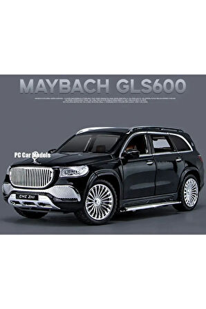 Benz Maybach Gls 600 Suv Işıklı Sesli Kapılar Kaput Bagaj Açılır 1-24 Siyah