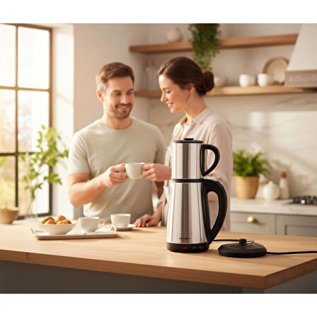 Çay Makinesi Ek Hazneli Çaycı 2.2l