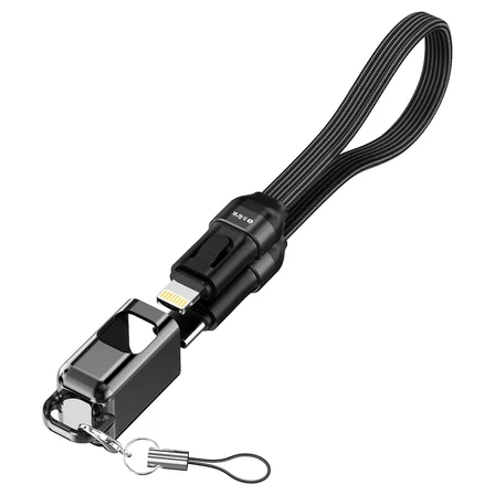 S-link Armor CL-020 30W 20 cm Type-C to Lightning PD Örgülü Metal Başlıklı Siyah Hızlı Şarj Kablosu, Kısa Lightning şarj Kablosu (Lightning Girişli Tüm iphone ve ipad tabletler ile Tam Uyumludur)