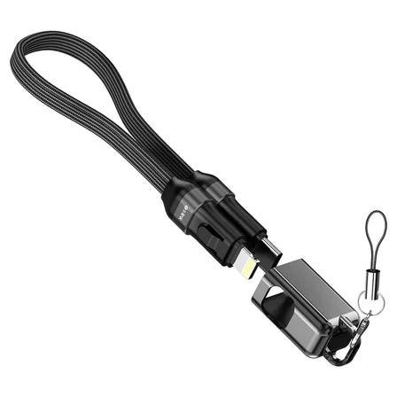 S-link Armor CL-020 30W 20 cm Type-C to Lightning PD Örgülü Metal Başlıklı Siyah Hızlı Şarj Kablosu, Kısa Lightning şarj Kablosu (Lightning Girişli Tüm iphone ve ipad tabletler ile Tam Uyumludur)