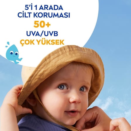 NIVEA Sun Spf 50+ Bebek Ve Çocuk İçin Hassas Koruma Güneş Koruyucu Roll-On 50Ml,Suya Dayanıklı,Hassas Cilt