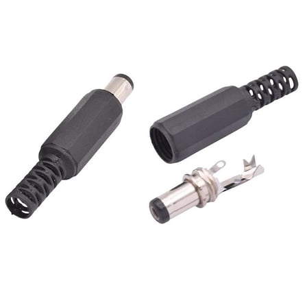DC Erkek Jak 2.1mm Kısa Tip - Lehimlenebilir Konnektör (IC-251) (5 Adet)